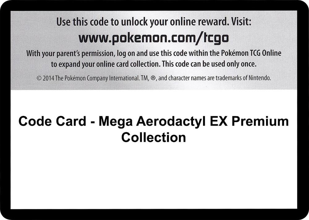 Code Card - Mega Aerodactyl EX Premium Collection
