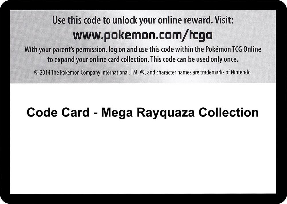 Code Card - Mega Rayquaza Collection