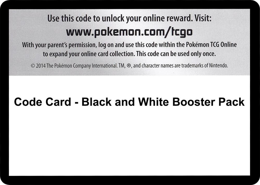Code Card - Black and White Booster Pack
