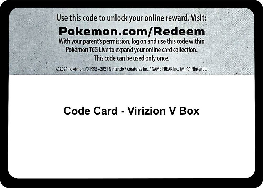 Code Card - Virizion V Box