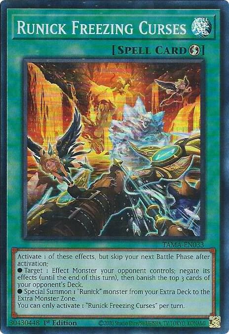 Runick Freezing Curses (TAMA-EN033) [Super Rare] - Yu-Gi-Oh!