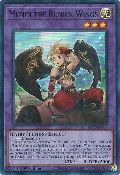 Munin the Runick Wings (TAMA-EN038) [Super Rare] - Yu-Gi-Oh!