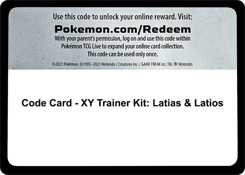 Code Card - XY Trainer Kit: Latias & Latios