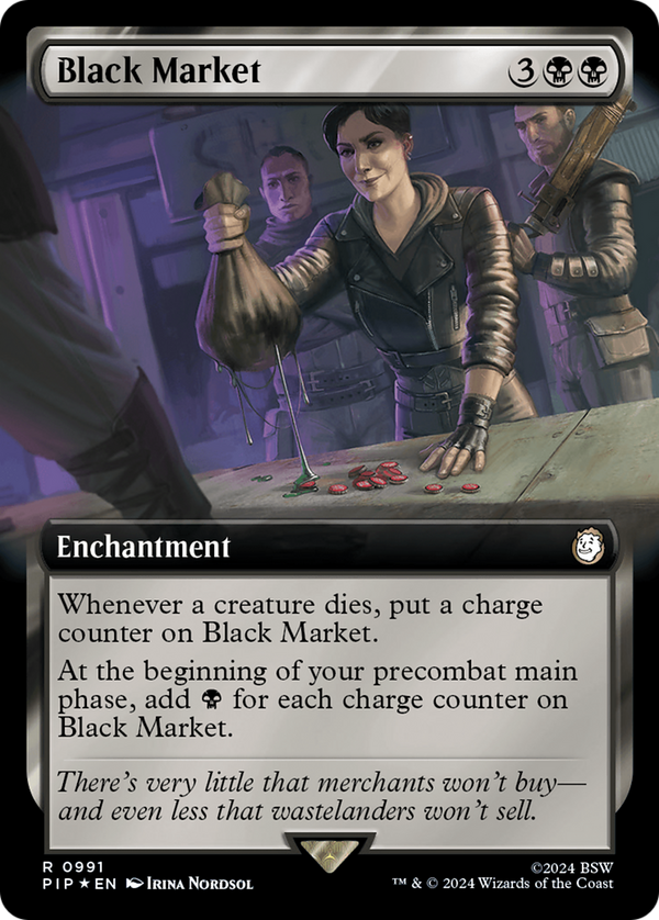 Black Market (Extended Art) (Surge Foil) [Fallout] - Magic: The Gathering