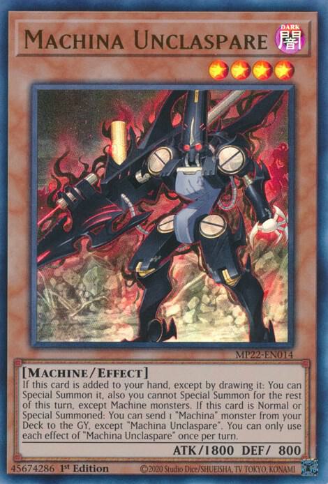 Machina Unclaspare
