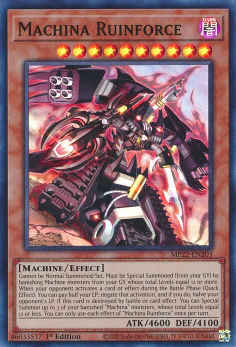 Machina Ruinforce (MP22-EN203) [Super Rare] - Yu-Gi-Oh!