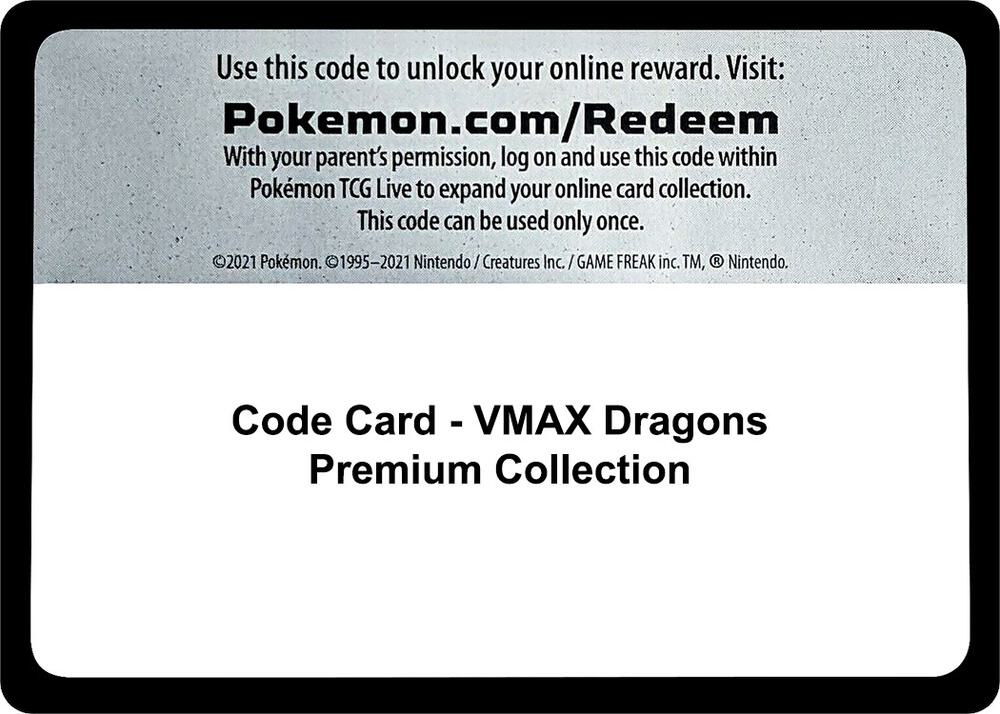 Code Card - VMAX Dragons Premium Collection