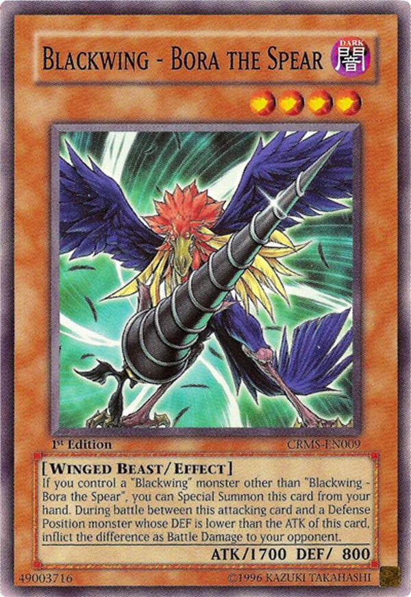 Blackwing - Bora the Spear (CRMS-EN009) [Common] - Yu-Gi-Oh!