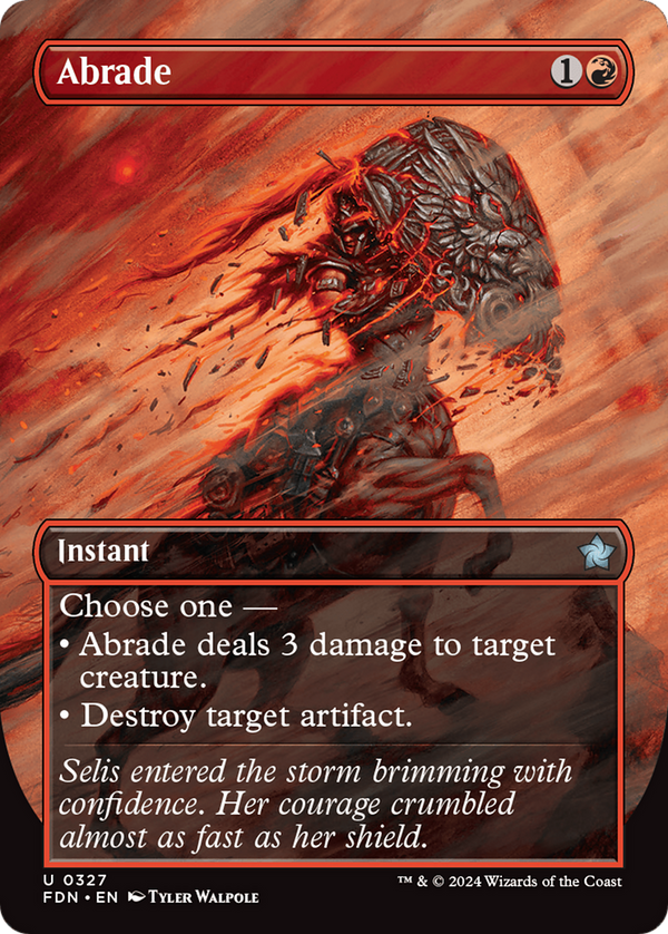Abrade (Borderless) [Foundations] - Magic: The Gathering
