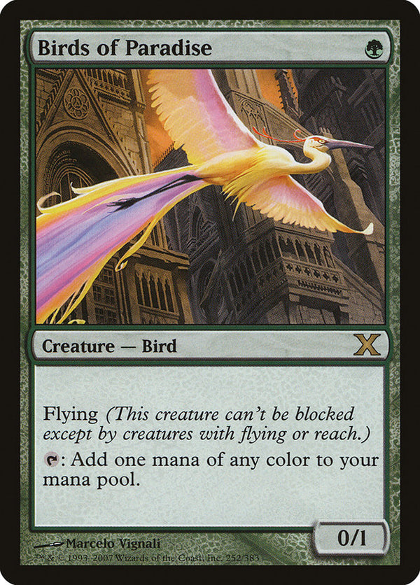 Birds of Paradise [Tenth Edition] - Magic: The Gathering
