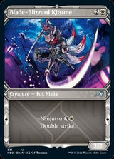 Blade-Blizzard Kitsune (Showcase Ninja) [Kamigawa: Neon Dynasty] - Magic: The Gathering