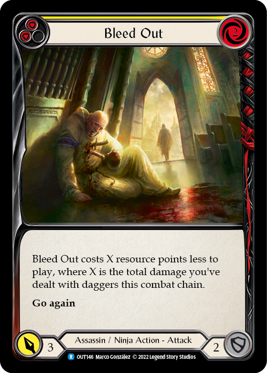 Bleed Out (Yellow) [OUT146] (Outsiders) - Flesh And Blood