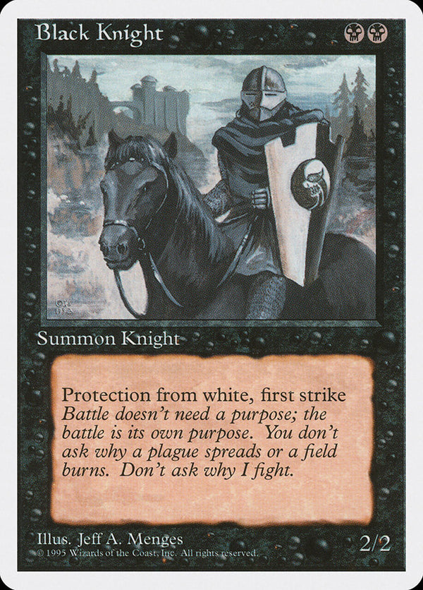 Black Knight [Fourth Edition] - Magic: The Gathering