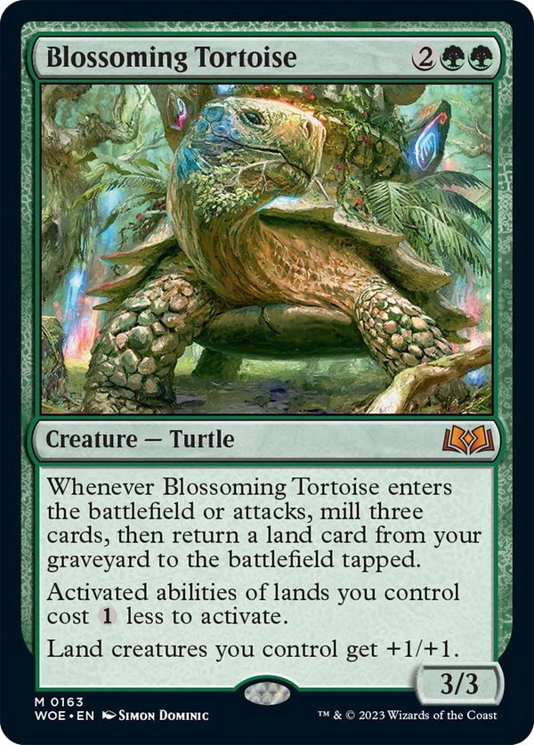 Blossoming Tortoise [Wilds of Eldraine] - Magic: The Gathering