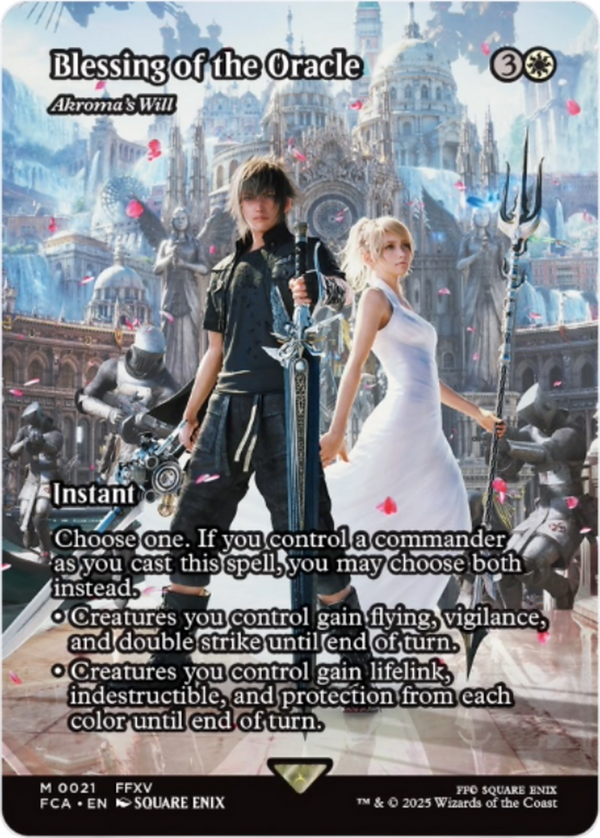 Blessing of the Oracle - Akroma's Will (Showcase) [FINAL FANTASY : Through the Ages] - Magic: The Gathering