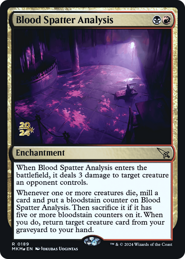 Blood Spatter Analysis [Murders at Karlov Manor Prerelease Promos] - Magic: The Gathering