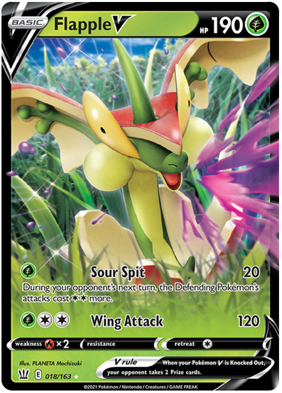Flapple V (018/163) [Sword & Shield: Battle Styles] - Pokémon