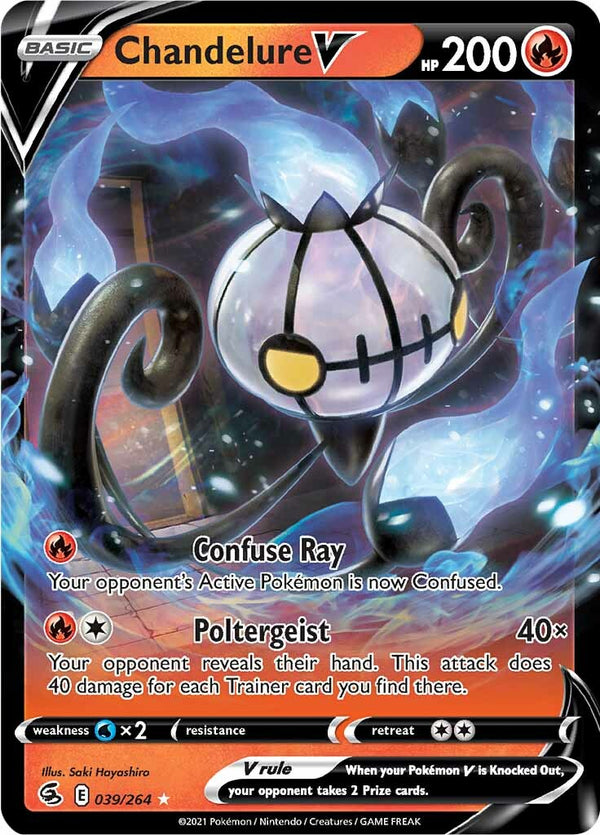 Chandelure V (039/264) [Sword & Shield: Fusion Strike] - Pokémon