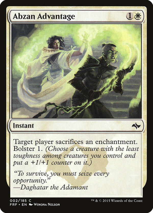 Abzan Advantage [Fate Reforged] - Magic: The Gathering