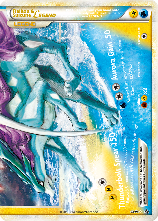 Raikou & Suicune LEGEND (93/95) [HeartGold & SoulSilver: Unleashed] - Pokémon