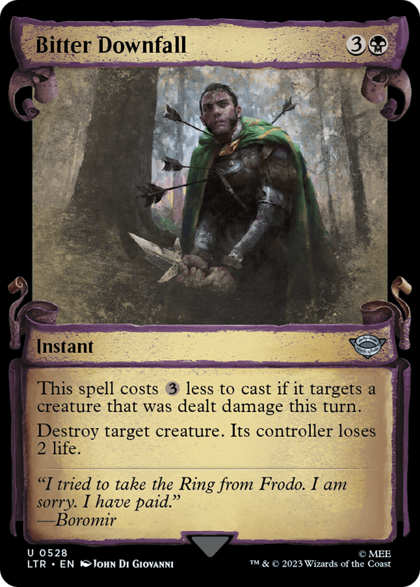 Bitter Downfall [The Lord of the Rings: Tales of Middle-Earth Showcase Scrolls] - Magic: The Gathering