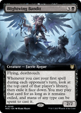 Blightwing Bandit (Extended Art) [Wilds of Eldraine Commander] - Magic: The Gathering