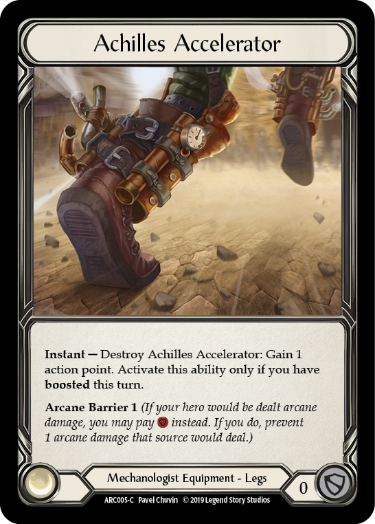 Achilles Accelerator [ARC005-C] (Arcane Rising)  1st Edition Cold Foil - Flesh And Blood