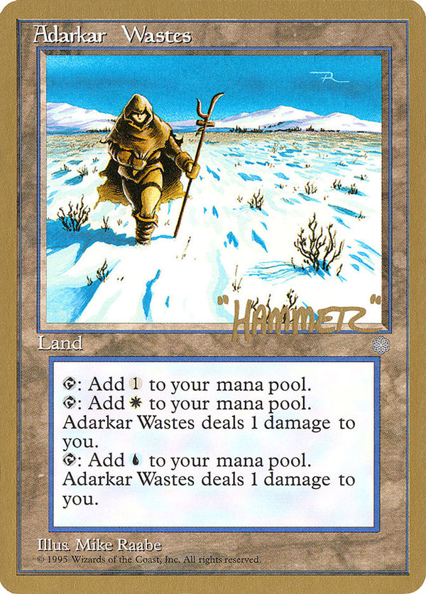 Adarkar Wastes (Shawn "Hammer" Regnier) [Pro Tour Collector Set] - Magic: The Gathering
