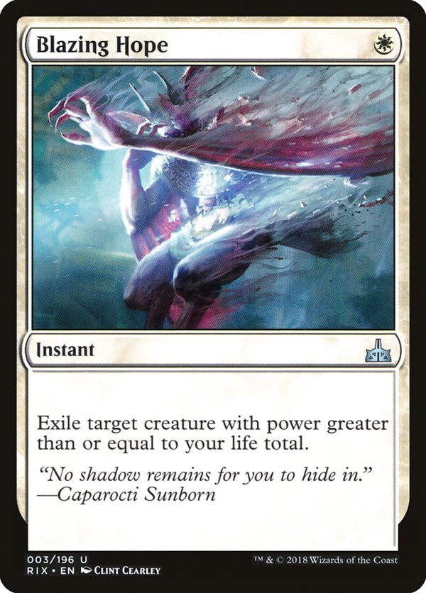 Blazing Hope [Rivals of Ixalan] - Magic: The Gathering