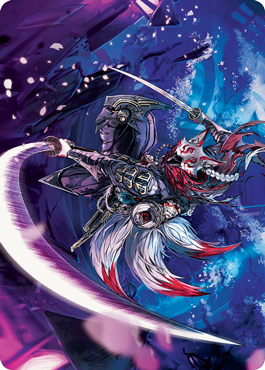 Blade-Blizzard Kitsune Art Card [Kamigawa: Neon Dynasty Art Series] - Magic: The Gathering