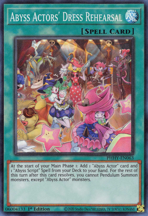 Abyss Actors' Dress Rehearsal [PHHY-EN063] Super Rare - Yu-Gi-Oh!