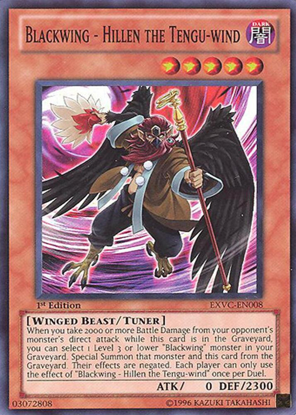 Blackwing - Hillen the Tengu-wind (EXVC-EN008) [Super Rare] - Yu-Gi-Oh!