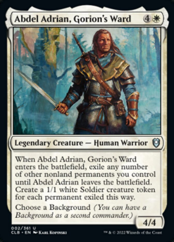 Abdel Adrian, Gorion's Ward [Commander Legends: Battle for Baldur's Gate] - Magic: The Gathering