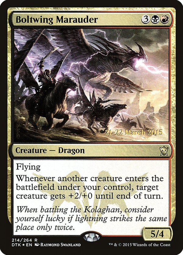 Boltwing Marauder [Dragons of Tarkir Prerelease Promos] - Magic: The Gathering