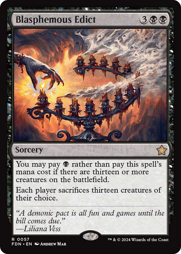 Blasphemous Edict [Foundations] - Magic: The Gathering