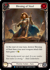 Blessing of Steel (Red) [DYN073] (Dynasty)  Rainbow Foil - Flesh And Blood