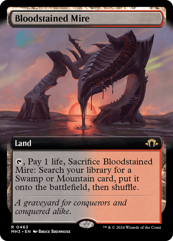 Bloodstained Mire (Extended Art) [Modern Horizons 3] - Magic: The Gathering