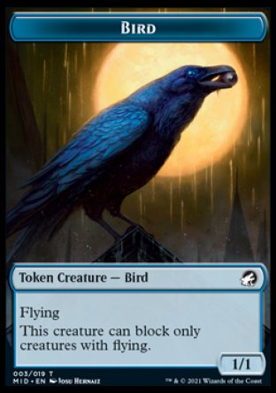 Bird Token [Innistrad: Midnight Hunt Tokens] - Magic: The Gathering