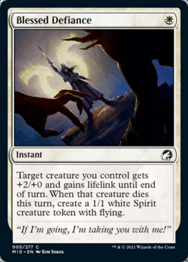 Blessed Defiance [Innistrad: Midnight Hunt] - Magic: The Gathering