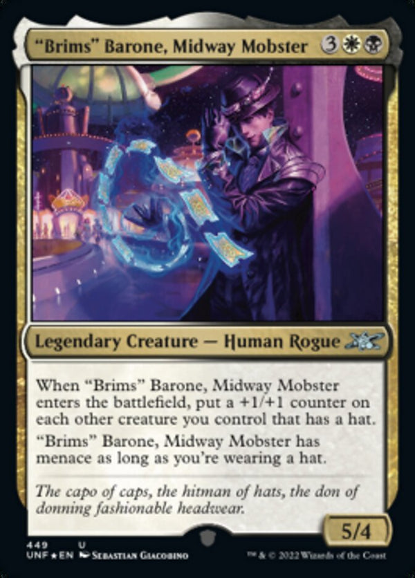 "Brims" Barone, Midway Mobster (Galaxy Foil) [Unfinity] - Magic: The Gathering