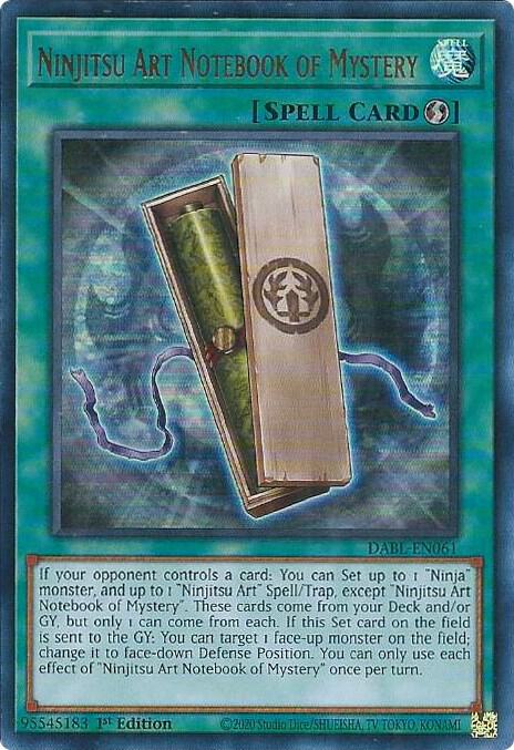 Ninjitsu Art Notebook of Mystery (DABL-EN061) [Ultra Rare] - Yu-Gi-Oh!