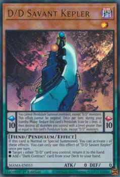 D/D Savant Kepler (MAMA-EN053) [Ultra Rare] - Yu-Gi-Oh!