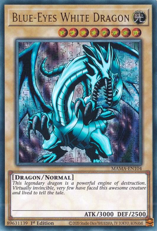 Blue-Eyes White Dragon (Ultra Pharaoh's Rare) (MAMA-EN104) [Ultra Pharaoh’s Rare] - Yu-Gi-Oh!