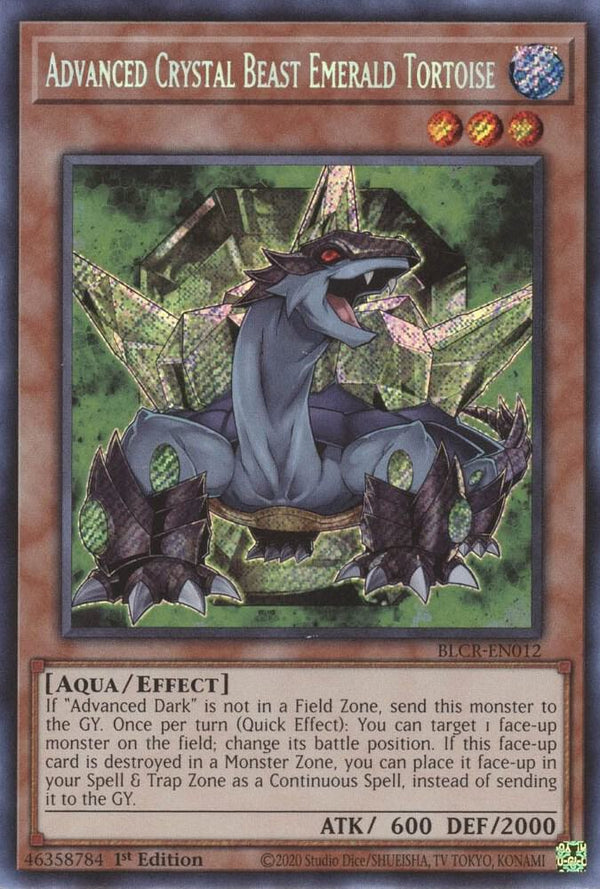 Advanced Crystal Beast Emerald Tortoise (BLCR-EN012) [Secret Rare] - Yu-Gi-Oh!
