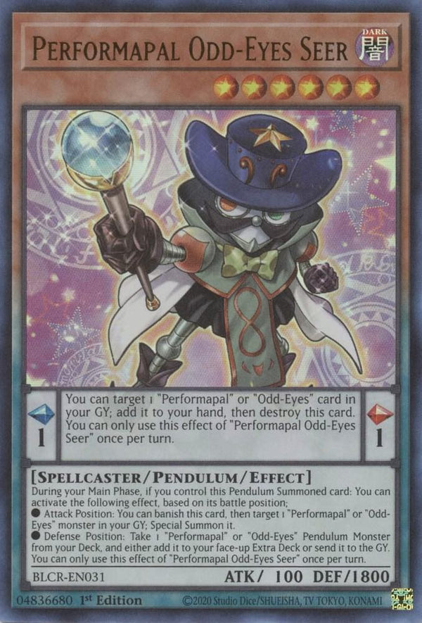 Performapal Odd-Eyes Seer (BLCR-EN031) [Ultra Rare] - Yu-Gi-Oh!