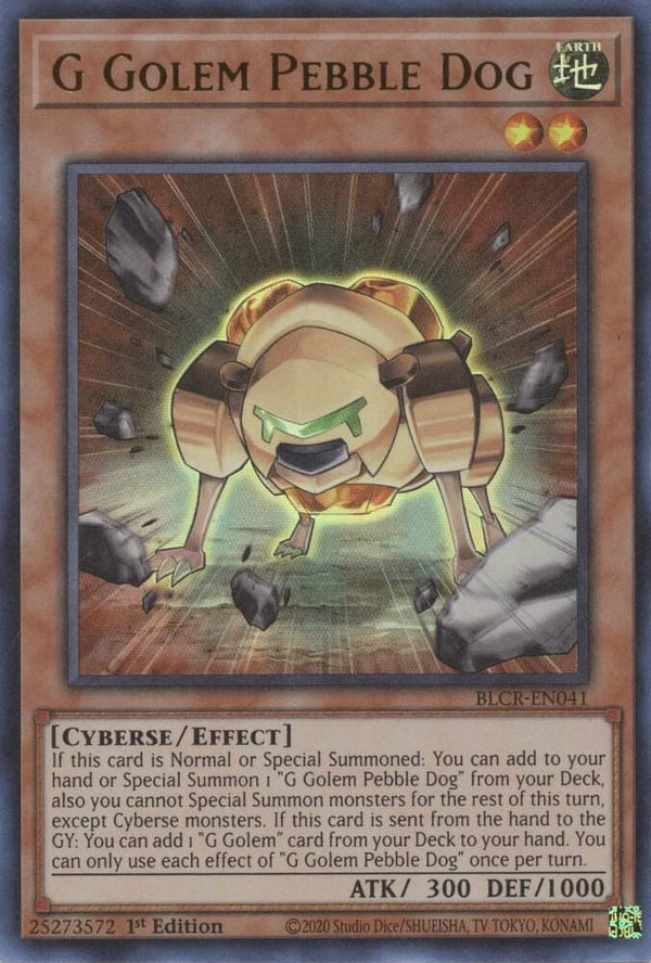 G Golem Pebble Dog (BLCR-EN041) [Ultra Rare] - Yu-Gi-Oh!