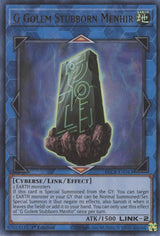 G Golem Stubborn Menhir (BLCR-EN043) [Ultra Rare] - Yu-Gi-Oh!