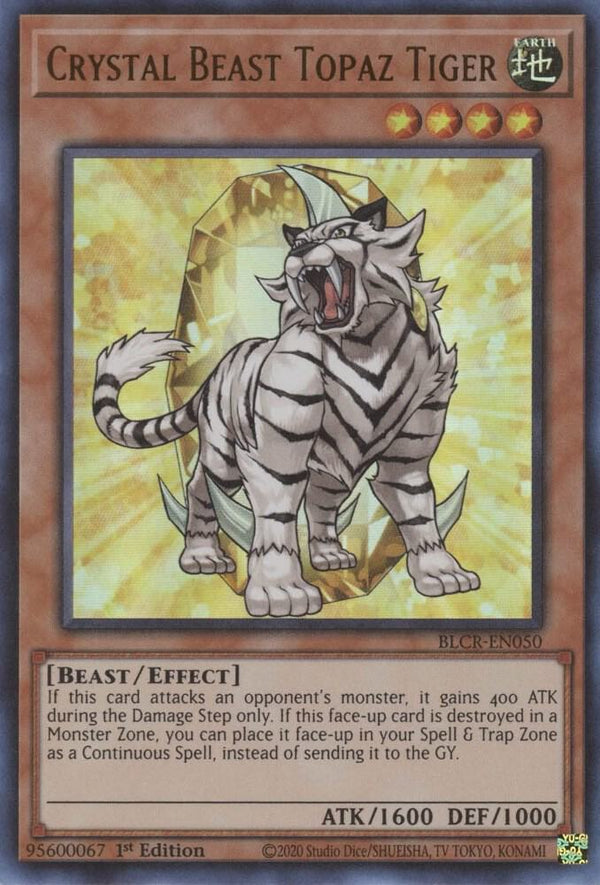 Crystal Beast Topaz Tiger (BLCR-EN050) [Ultra Rare] - Yu-Gi-Oh!