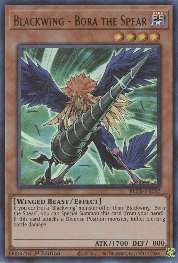 Blackwing - Bora the Spear (BLCR-EN057) [Ultra Rare] - Yu-Gi-Oh!
