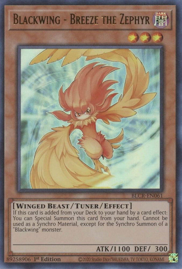 Blackwing - Breeze the Zephyr (BLCR-EN061) [Ultra Rare] - Yu-Gi-Oh!